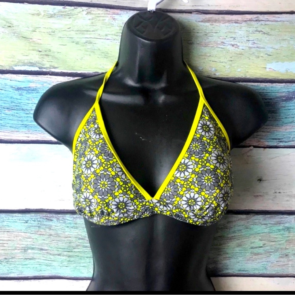 Converse vintage Womens juniors all star neon floral triangle bikini top medium